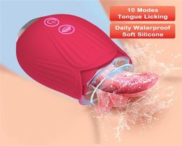 Sex Toy Massager powerful Rose Vibrator Toys Female Clitoris Stimulator Tongue Oral Licking Masturbator Good Nipple for Women Adul4589782