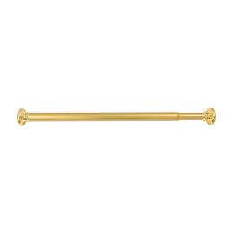 Poles Extendable Curtain Rod Gold 55cm Adjustable Curtain Rods Expandable Pressure Spring Tension Rods for Closet Doorway No Drilling