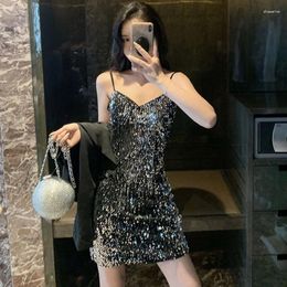 Casual Dresses Club Sexy Dress For Lady 2024 Slim Sweet Summer Ins Vestidos Inside Party Wear Mini Ulzzang Holiday Spaghetti Straps