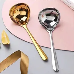 Spoons Round Spoon Creativity Mirror Reflection Thickened Material High Quality Stainless Steel Feel Comfortable Tablespoon Small