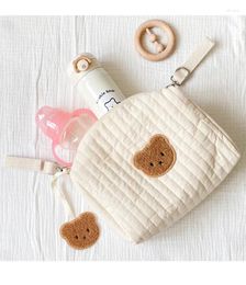 Cosmetic Bags Large Capacity Women's Casual Ladies Cute Bear Quilted Bag With Zipper Female Travel Clutch Small Handbags