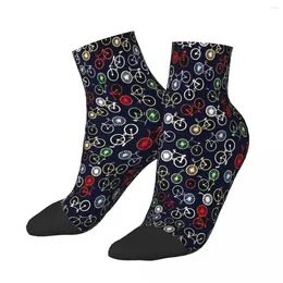 Men's Socks BICYCLES GALORE Vintage Multiple Bike Print Art Ankle Male Mens Women Winter Stockings Hip Hop