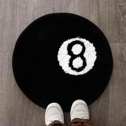 Carpets Plush 8 Ball Rug Creative Soft Round Carpet Anti-slip Skin Friendly Mat Hoom Decor