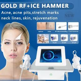 Slimming Machine Golden Fractora Nano Micro Nedle Rf Skin Care Machines Micro Needling Fractional Radio Frequency Device Cold Hammer