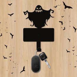 Hooks Metal Iron Halloween Wall Decor Coat Key Holder Ghost Hanger Organiser Rack Mounted For Pet Leash J