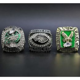 Coleção de anéis de rugby de anel de campeonato de 3 peças do Philadelphia Hawks