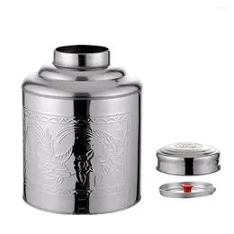 Storage Bottles Tea Sealed Canister Portable Cereal Container Tin Loose Leaf Wrapping Decorative With Cover Containers For Bags