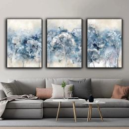 Number GATYZTORY 3PCS Diy Painting By Numbers Blue Dandelion Acrylic Paint By Numbers Flower For Adults Modern Home Wall Picture Art