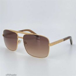 Fashion Classic 0259 Sunglasses For Men Metal Square Gold Frame UV400 Unisex Vintage Style Attitude Sunglasses Protection Eyewear With Box