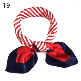 Scarves Fashion Women Neckerchief Small Print Silk Scarf Elegant Striped Headband Handle Bag Wristband Comfortable Beautiful Shawls