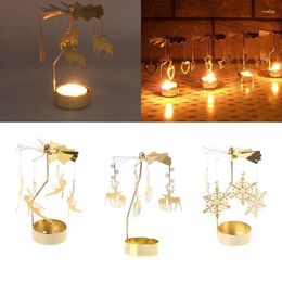 Candle Holders Spinning Rotary Tea Light Holder Stand Gift Wedding Decor