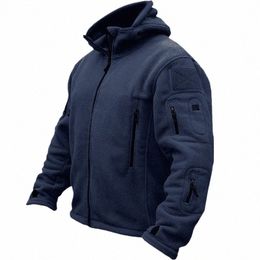 men's Winter Airsoft Military Fleece Jacket Outdoor Thermal Hooded Tactical Jacket Autumn Work Outerwear Coats r3pb#