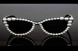 Sunglasses 2018 Newest Sexy Cat Eye Sunglasse Brand Designer Lady Pearl for Female Vintage Masks 2203263712093