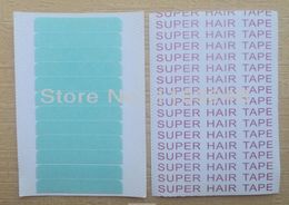 Whole4cm08cm double sided blue strong adhesive lace front wig tape for skin weft tape hair extensions8348235