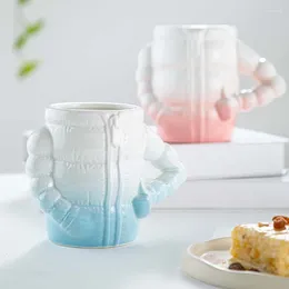 Mugs 400ml Creative Down Coat Shaped Personalized Ceramic Mug Fun Breakfast Cup Student Water Gift Couple High Beauty