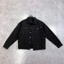 Denim Jackets Man with Print Jeans Coat for Men Cargo Plaid Lxury Size L Loose Low Price in Of Fabric Designer 240319