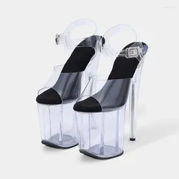 Sandals LAIJIANJINXIA 20CM/8inches Pvc Upper Fashion Sexy Exotic High Heel Platform Party Women Pole Dance Shoes HSS202404