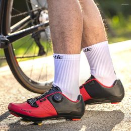 Cycling Shoes Santic Men Lock Outdoor Sports MTB Bike Adjustable Casual Road Bicycle Rotating Buckle Tight Sneakers