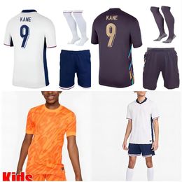 2024 kids football kits ENGLANDS Soccer Jerseys Euro Cup SAKA FODEN BELLINGHAM RASHFORD ENGLAND KANE STERLING GREALISH National team Football Kit