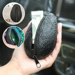 Storage Bags Compact Zipper Bag Avocado Shape Coin Purse With Closure Portable Handbag For Party Street Dating Travel Essentials