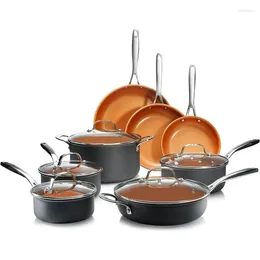 Cookware Sets Pro 13 Pc Ceramic Pots And Pans Set Nonstick Pot Pan Kitchen