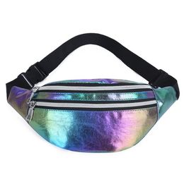 2024 new women men waist pack outdoor hiking cycling shoulder bag colorful laser crossbody pack phone bags