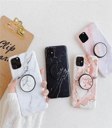 Fashion Marble Stone Phone Case for iPhone 11 Pro XS MAX XR X 8 7 6S Plus Soft TPU phone cases with Bracket8615592