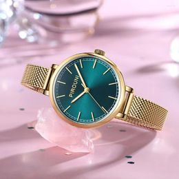 Wristwatches Watches For Women Original Stainless Steel Simple Lady Quartz Elegant Fashion International Grade Brands Luxury Young Girls