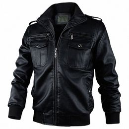 new Fi Leather Jacket Men Winter Autumn Motorcycle Faux Leather Jacket Biker Leather Coats Men's Outerwear Brand Clothing b8ZL#