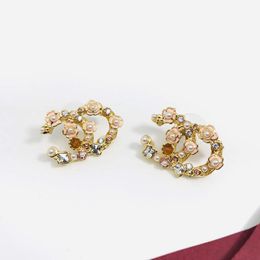 designer earrings for woman Pink Enamel Earrings Flower Colored Sealed Glaze Earrings High Edition Earrings