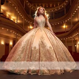 Винтажное бальное платье принцессы, платья Quinceanera, элегантное платье с аппликацией, бисером и жемчугом Sweet16, платье для фотографии, Vestidos