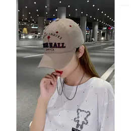 Ball Caps Hat Female Spring And Autumn All-matching Duck Cap Sun Shade Sunscreen Alphabet Embroidery 2024 Summer Baseball