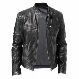 2023 Spring Casual Motorcycle Mens PU Jacket Biker Leather Coats Windbreaker Leather Jacket Men Leather Jackets Slim Clothing 53xL#