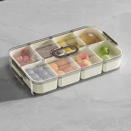Storage Bottles Food Box Divided Veggie Containers With Lid Sealed Serving Tray For Candy