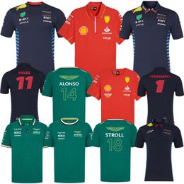 2024 Formuła 1 F1 Zestawy wyścigów kierowcy 24 25 MAX VERSTAPPEN Ustaw T-shirt swobodny spacer polo letni samochód motorowy Fernando Alonso Feraris Team koszul