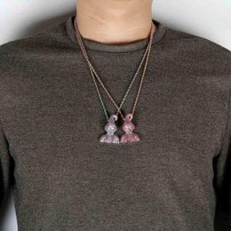 Pendant Necklaces GUCY Hip Hop Character Anime Majin Buu Necklace Micro Pave CZ Stone Pendants Men Christmas Gift323a