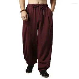 Men's Pants Plus Size Casual Harem Men Jogger Loose Cotton Linen Trousers Male Vintage Harajuku Pantalon Tactico Hombre Y2k Yoga