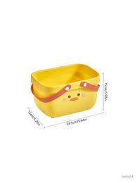 Storage Baskets Cartoon Portable Wash Basket Bathroom Wash Supplies Storage Basket Student Bath Basket Sorting Storage Box