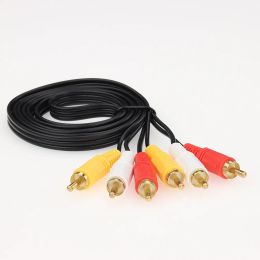 3 RCA to 3RCA Male To Male TV AV Audio Video Extention Cable Cord ZZ