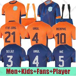 25 Nederland Euro Cup Memphis 23 24 Nederland Club Jersey YOUNG VIRGIL DUMFRIES BERGVIJN JERSEY 2024 KLAASSEN BLIND DE LIGT HEREN KIDS KIT VOETBALSHIRT