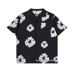 Designer T-shirts Polos Shorts Men Women Hawaii T-shirt Denims Oversize Tear Short Sleeve Streetwear Mens Tshirts Clothing Summer Cotton Multicolour Tshirt 196