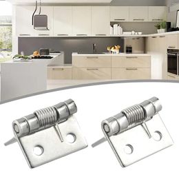 Bath Accessory Set 2pcs Self Closing Spring Hinge Stainless Steel Door Hinges Cabinet Furniture-Hardware Accessories 1/1.5/2/2.5/3/4 Inch