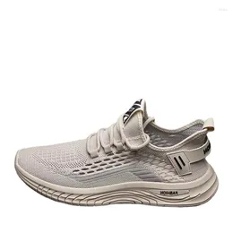 Casual Shoes Men's Summer Breathable Thin Mesh Sports Running Flying Woven Non-slip Hollow