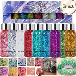 Festival Body Glitter Gel Face Eye Eyeshadow Holographic Cosmetic Laser Powder y Nails Hair Bar Makeup 240321