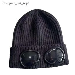 Cp Compagny Ball Caps Men's Designer Ribbed Knit Lens Hats Women's Extra Fine Merino Wool Goggle Beanie CP Companys Cap Official Website Version Cp 4136