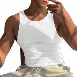 Homens regatas cor sólida o-pescoço mangal streetwear magro coletes de verão 2023 sexy fi casual roupas masculinas S-5XL incerun 71ie #