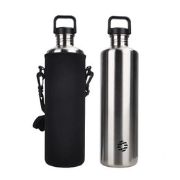 FEIJIAN Stainless Steel Water Bottle Portable Cycling Sports Leakproof BPA Free Large Capacity With Bag 240325
