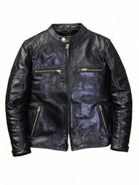 yr!free ship.2023 Brand new Single Rider real leather jacket.Men Tea core horsehide coat.Vintage style leather Plus wear T8mg#