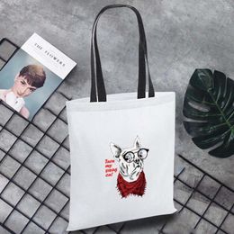 Shopping Bags Large Capacity Wild Canvas Bag Tote Reusable Polyester Portable Shoulder Supermarket High Quality Messenger