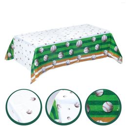 Table Cloth Baseball Theme Party Tablecloth Cover Sports Shower Birthday Home Supplies